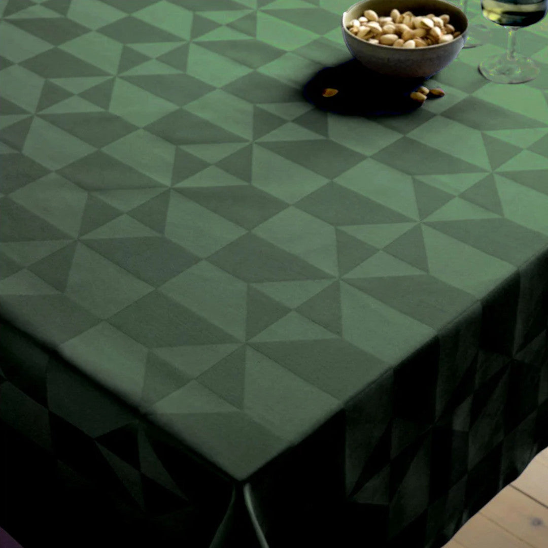 Compliments Wind Damastduk, Forest Green - 140 x 270 cm