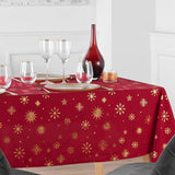Constellation Röd/Guld – Julduk med fläckavvisande behandling 150 x 300 cm