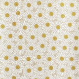 Daisy - Naturfärgad textilvaxduk med vita prästkragar