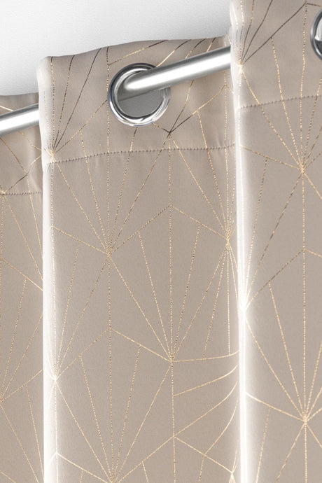 Eclat Taupe – Mörkläggningsgardin 140 x 260 cm, närbild