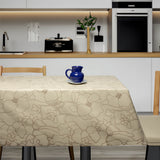 Elegant Blomma – Vaxduk i beige