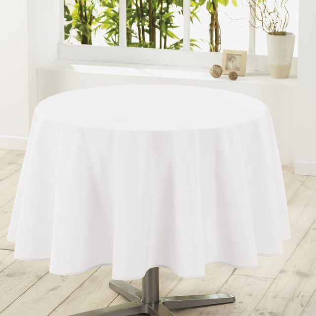 Essentiel - vit, enfärgad rund duk med fläckskydd Ø 180 cm