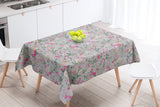 Faustine Ljusrosa - Vacker linneduk med blommor - 100 % linne