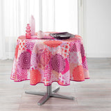 Flamenco Pink Ø 180 cm, rund duk med fläckskydd