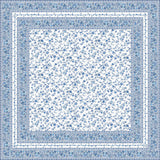 Fleurs Des Champs Blå/vit - Rektangulär provenceduk 160 x 160 cm, motiv