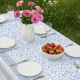 Fleurs Des Champs Blå/vit - Rektangulär provenceduk 160 x 160 cm