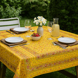 Fleurs Des Champs Gul - Rektangulär provenceduk 160 x 160 cm