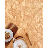 Flora Golden - Notes by Susanne Schjerning - textilvaxduk med glidskydd