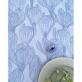 Flora Helikon Blue - Notes by Susanne Schjerning - textilvaxduk med glidskydd
