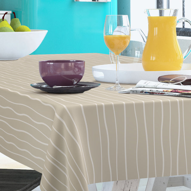 Fluvio Tan - Vaxduk med naturliga vågor i elegant design