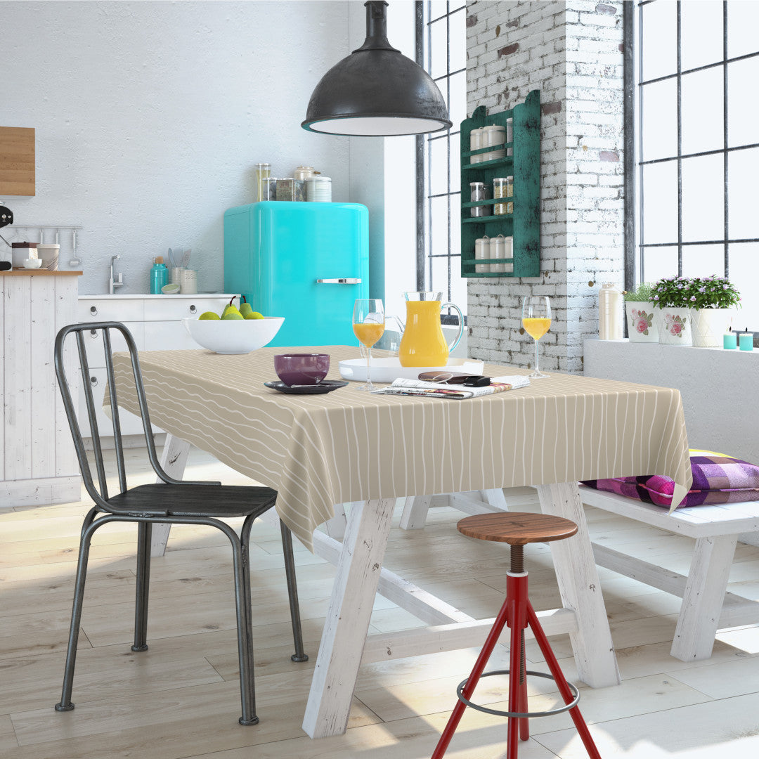 Fluvio Tan - Vaxduk med naturliga vågor i elegant design