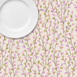Videkissar på Gren Pink – Ljusbeige textilvaxduk med videkissar