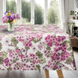Geranium - Textilvaxduk med vackra rosa blommor 155 cm bred