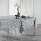 Goldy Metallic Print - Grey/Silver - Duk med fläckskydd - 150 x 300 cm