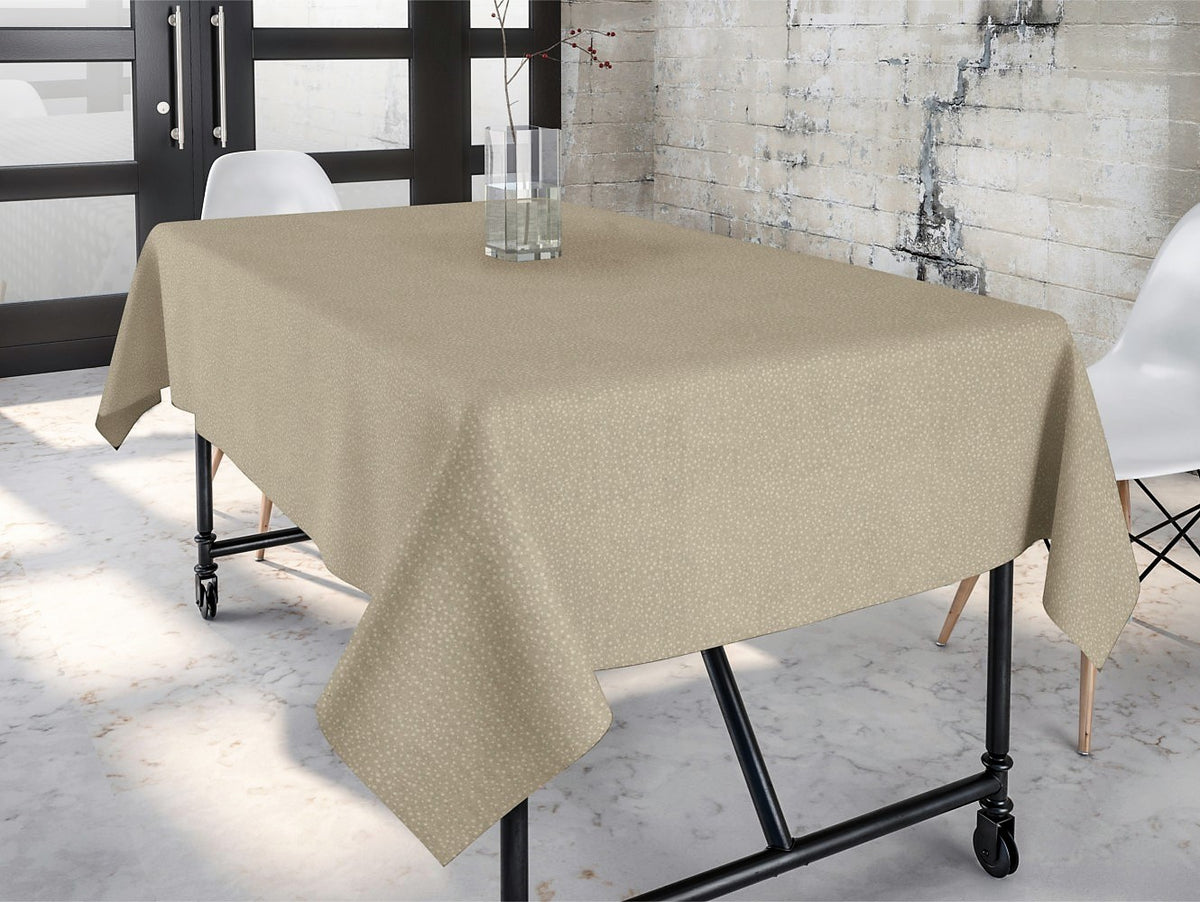 Goya Beige - Jacquardvävd textilvaxduk, 140 cm bred