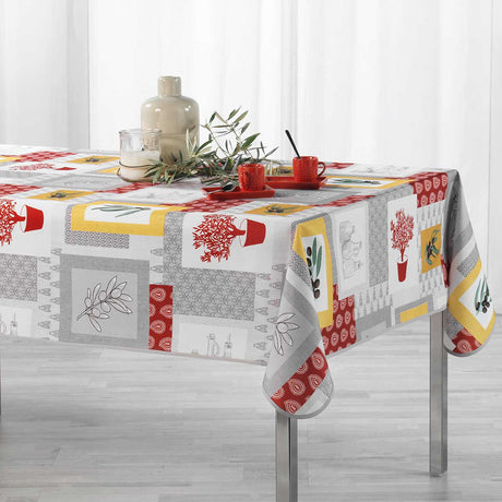 Graziella Yellow/Brick Red, fläckskydd duk, 150 x 240 cm