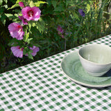 Vaxduk med klassiska rutor 1,5 x 1,5 cm  - 140 cm bred - Grön