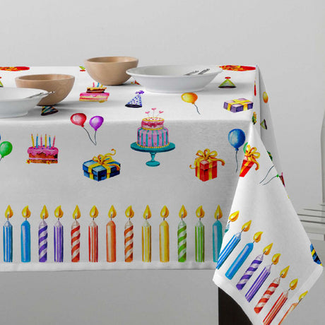 Happy Birthday - Kalasduken - Riktigt festlig textilvaxduk