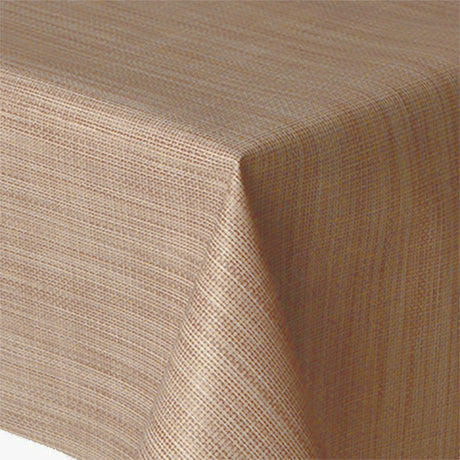 Hessian-look enfärgad retro vaxduk i 70-talsstil, 140 cm bred - Beige