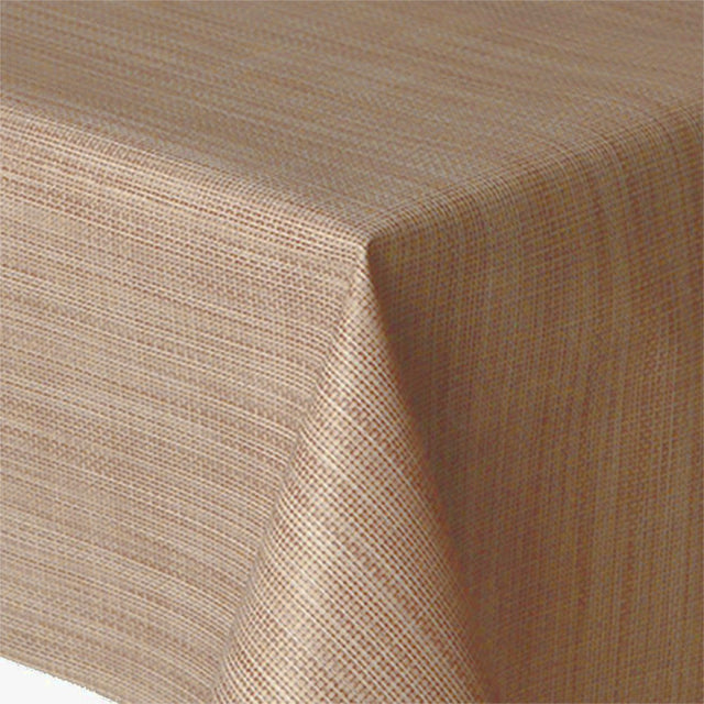 Hessian-look enfärgad retro vaxduk i 70-talsstil, 140 cm bred - Beige