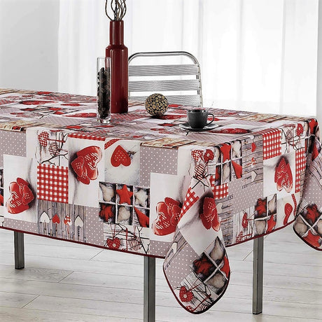 Atout Coeur Hjärterr trumf - Julduk med fläckskydd, 150 x 240 cm, miljöbild