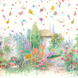 Il Giardino Magico – Textilvaxduk med massor av blommor