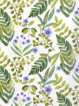 Isabo Grön - Textilvaxduk med blommor och blad