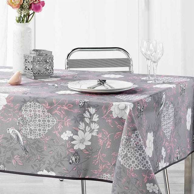 Joline Pink, duk med fläckskydd, 150 x 240 cm