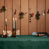 Rosendahl - Juna Julduk Natale, vacker damastduk i grönt - 150 cm x 320 cm
