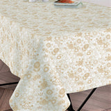 Klee – Textilvaxduk med vackra blommor i ljus beige, 140 cm
