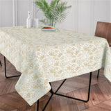 Klee – Textilvaxduk med vackra blommor i ljus beige, 140 cm