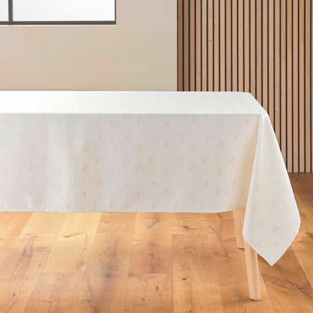 Les Rennes Metallic Natural 140 x 250 cm, Julduk, på bordet