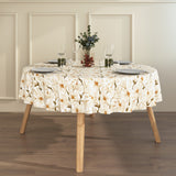 Liljor vit/beige - textilduk med blommor och glidskydd