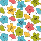 Lily Spring - vaxduk med färgglada streckblommor