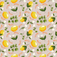 Lima Amarillo - Textilvaxduk i linnelook med fina gula citroner