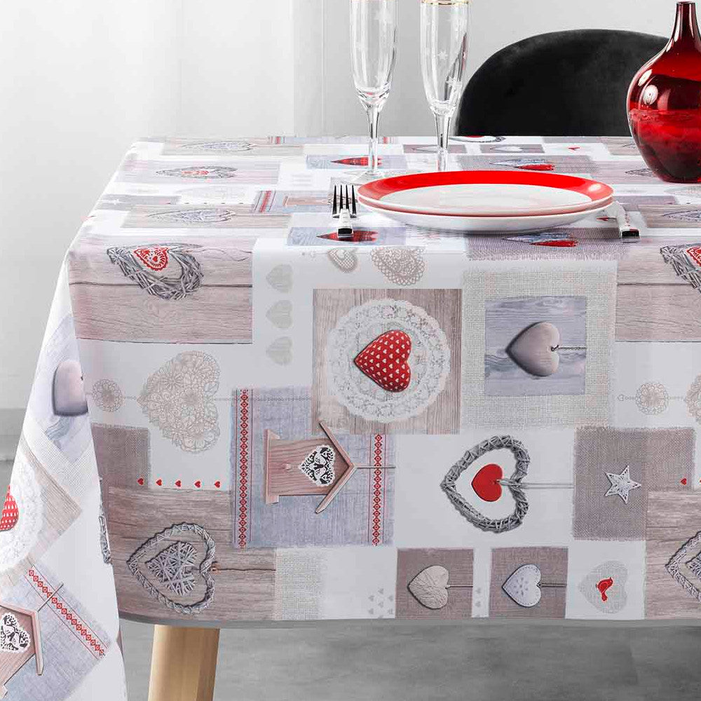 Love  - Julduk med fläckskydd, 150 x 240 cm