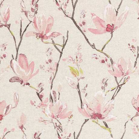 Magnolia Blossom – textilvaxduk i linnelook med magnoliablommor