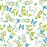 Mariposas Azul - Vacker textilvaxduk med blå fjärilar