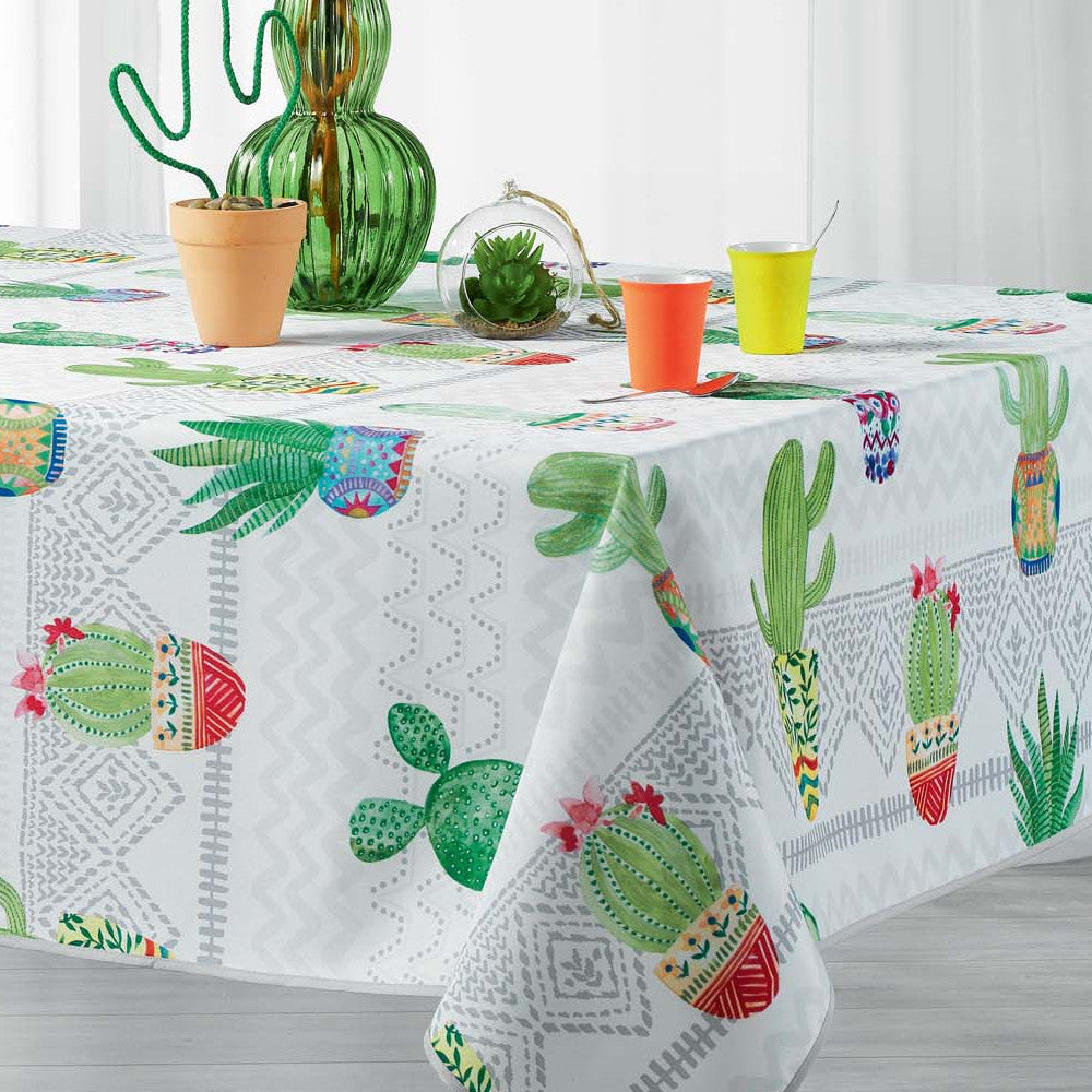 Melocactus White, duk med fläckskydd, 150 x 240 cm