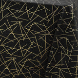 Mikado Metallic Svart - Rektangulär duk med fläckskydd, 140 x 240 cm