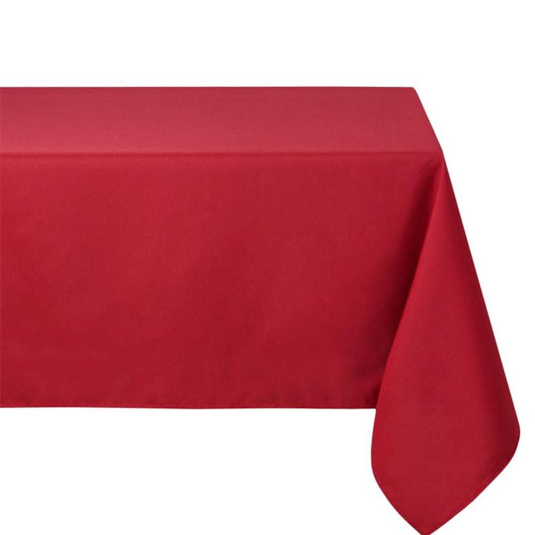 Nelson, enfärgad rektangulär duk med fläckavvisande behandling 145 x 200 cm - Röd, modellbild