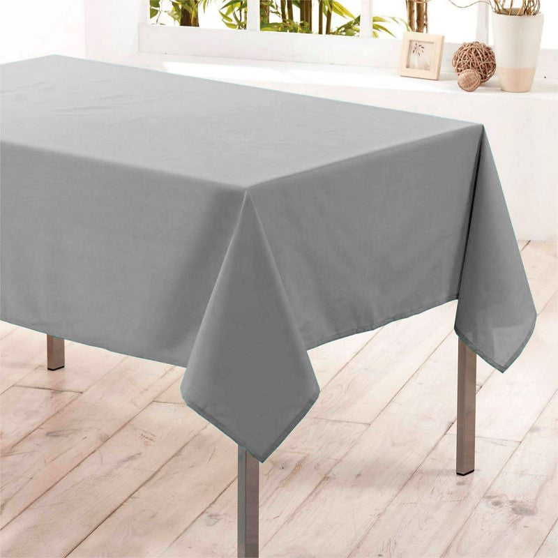 Nelson – enfärgad rektangulär duk 145 x 240 cm med fläckskydd – Grå