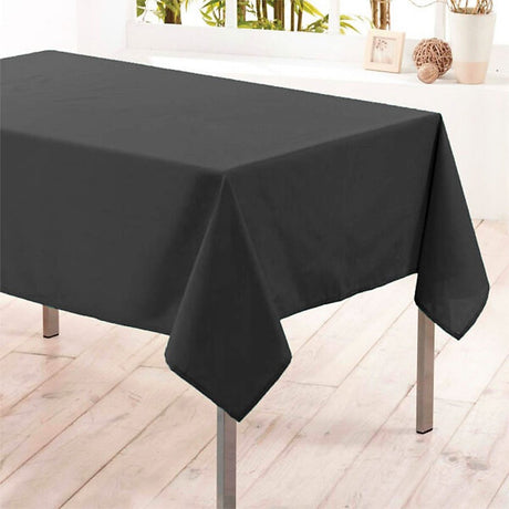 Nelson, enfärgad rektangulär duk med fläckskydd 145 x 240 cm - Svart