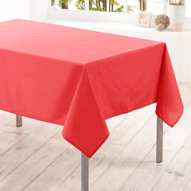 Nelson, enfärgad rektangulär duk med fläckskydd 145 x 300 cm - Corail