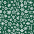 Nieve Grön - Jultextilvaxduk med de finaste vita iskrisaller