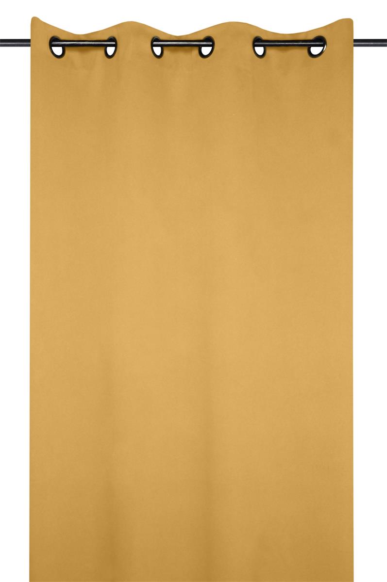 Notte Senapsgul – Mörklæggningsgardin 135 x 250 cm, miljö