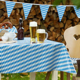 Vaxduk till Oktoberfesten Bayerische Raute, klassiska blå och vita harlekin rutor