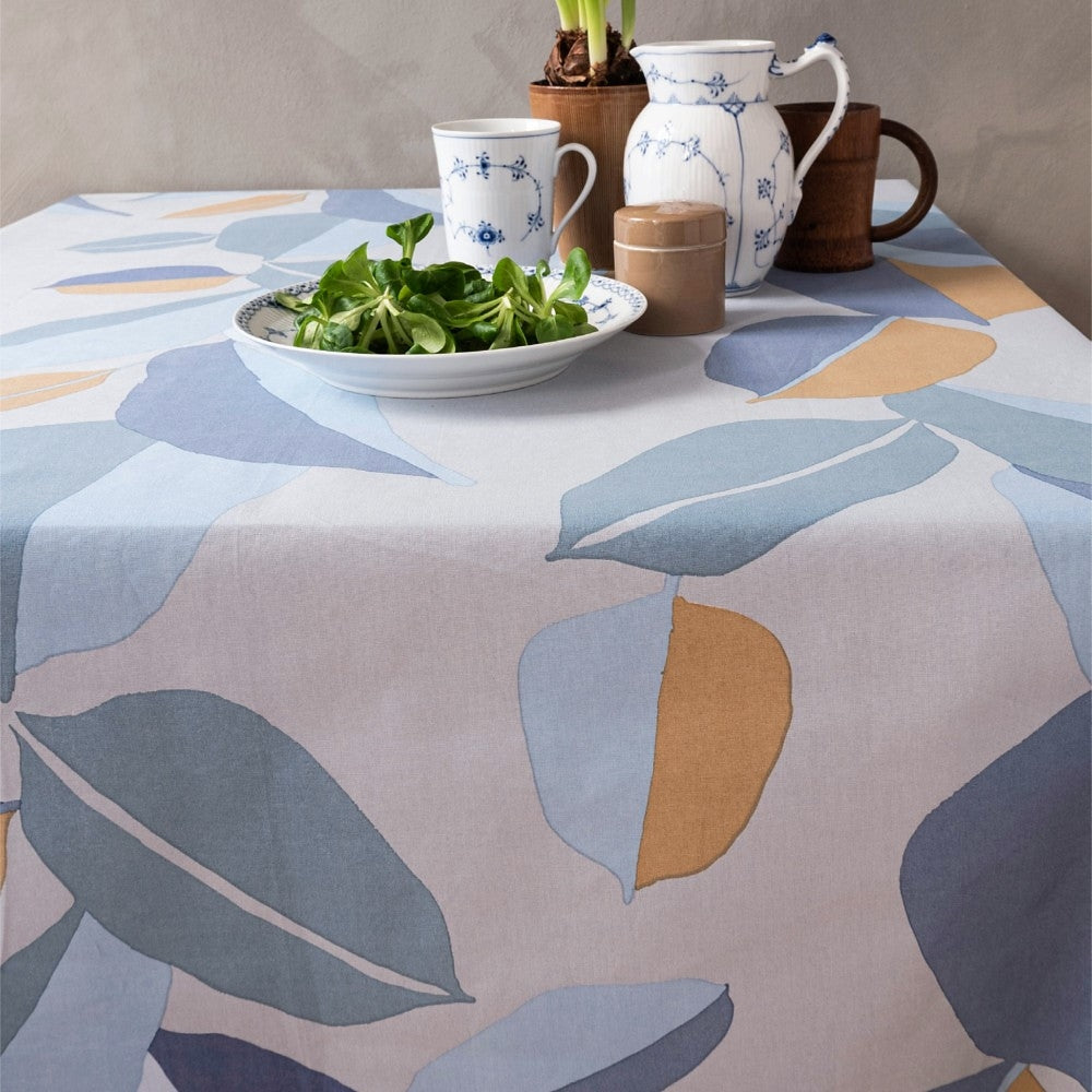 Palm Blue, Notes by Susanne Schjerning textilvaxduk med glidskydd