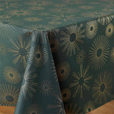 Pampille Grön/Guld – julduk med fläckavvisande behandling 150 x 300 cm, hörn