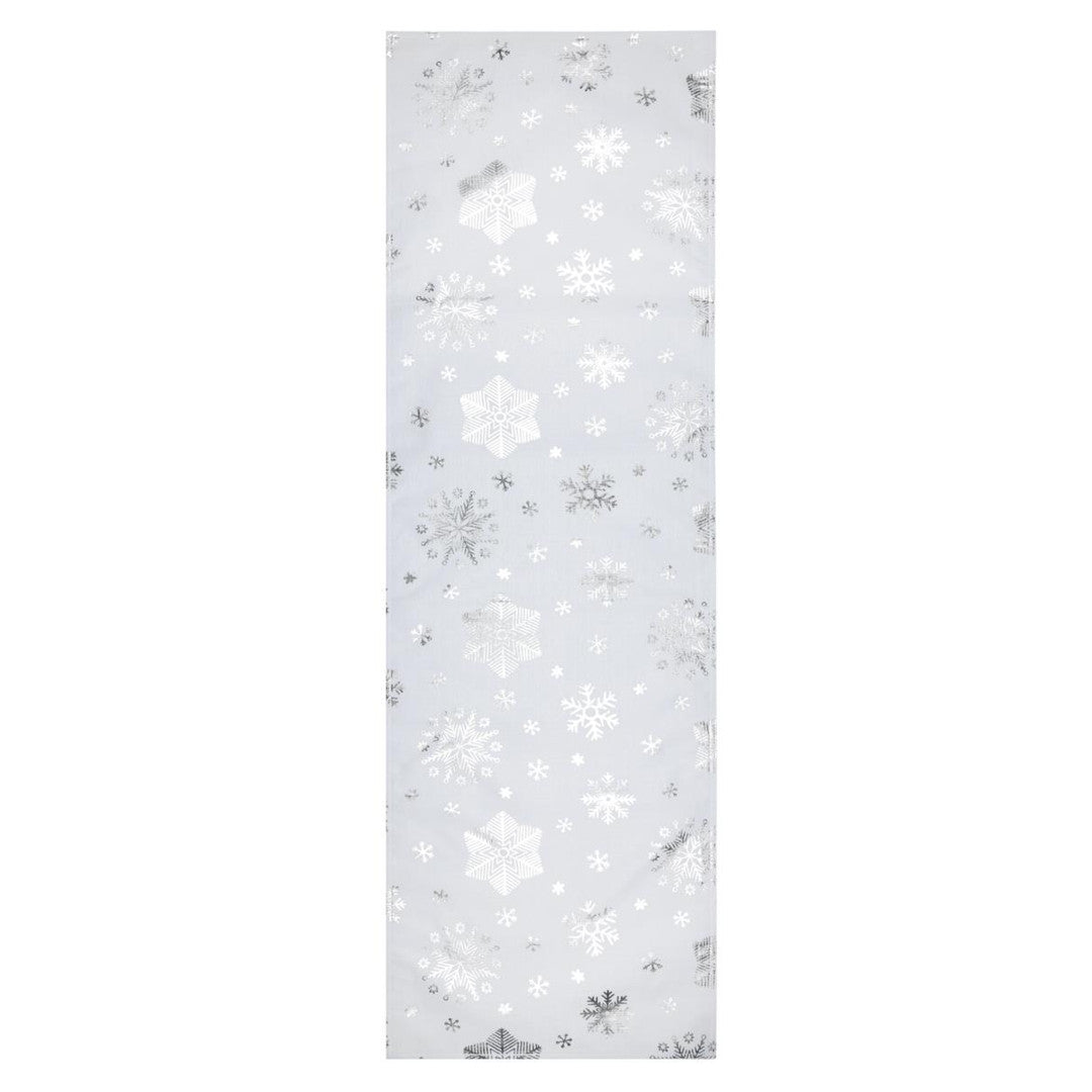 Snowflake Silver – Julbordslöpare 50 x 150 cm